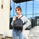 Women's Backpack  New Fashion Pu Soft Leather Small Backpack Korean Style Personalized Women's Backpack Trendy Dual-Use Chest Bag