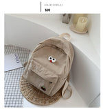 Corduroy Backpack Bag Women's Fashion All-Matching Korean Style Cute Refreshing Campus Backpack Ins Style Class Schoolbag