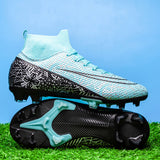 Foreign Trade Popular Style Soccer Shoes High-Top Assassin Spike Track Spikes Shoes Professional Competition Special Wholesale Children's Football Shoes Soccer Shoes