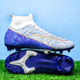 Foreign Trade Popular Style Soccer Shoes High-Top Assassin Spike Track Spikes Shoes Professional Competition Special Wholesale Children's Football Shoes Soccer Shoes