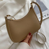 LUTAOTIE  Cross-Border Women's Bag New Fashion Underarm Square Bag Candy Color Simple Small Bag Dumpling Shoulder Bag