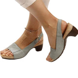 LUTAOTIE Trendy Slouchy Women's Spring Buckle Chunky Heels