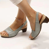 LUTAOTIE Trendy Slouchy Women's Spring Buckle Chunky Heels