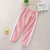 LUTAOTIE Bloomers 23 Spring/Summer New Children's Pants Casual Pants Girls Boys' Pants Ankle-Tied Loose Outer Wear Children's Anti-Mosquito Pants