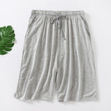 LUTAOTIE Summer plus Size Shorts Men's Modal Casual Home Loose Fifth Pants Thin Home Pants Pajama Pants Middle Pants