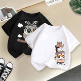 LUTAOTIE Cross-Border Girls T-shirt Short Sleeve  Summer New Western Style Children's Shirt Boys' Half Sleeve Kids Summer Clothing Clothes