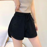 LUTAOTIE  One Piece Dropshipping Super Popular CEC Shorts Women's Loose Ins Trendy All-Match High Waist Casual Wide Leg Sports A- line Pants Summer