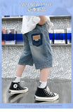 LUTAOTIE Boy's Denim Shorts Fifth Pants Casual Children Summer Wear Handsome Fried Street  New Sports Summer Trendy