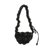 LUTAOTIE  New Pleated Cloud Bag Women's High-Grade Bright Face Bubble Bag Korean Style Minority Fashion Underarm Shoulder Bag