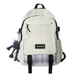 Korean Style Large Capacity Student Schoolbag New Fashion Couple Backpack Ins Trendy Cool Travel Simple Backpack