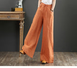 LUTAOTIE  16 Colors  Spring and Summer Korean Style Artistic Cotton Linen Women's Pants Loose plus Size Wide Leg Pants High-Waist Mopping Pants Straight