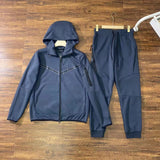 LUTAOTIE Casual Sports Hooded Men's Side Zipper 490 and 163 Suit