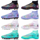 Binbinniao plus Size New Men's Breathable Soccer Shoes Indoor Grass Long and Short Spikes Soccer Shoes Soccer Shoes