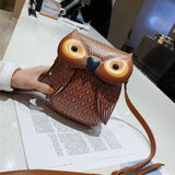 LUTAOTIE  Spring New Fashion Small Cat Bag Cartoon Owl Bag Shoulder Messenger Bag Foreign Trade Flower Printed Small Bag