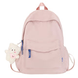 Autumn and Winter New Korean Style Solid Color Nylon Student Backpack Simple Fresh Men's and Women's Backpack