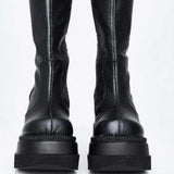 In Stock HOTan and NEWn Platform plus Size Long Boots Female Autumn New Platform Leather Boots  Wish Women's Boots