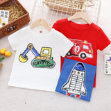 LUTAOTIE Children's Clothing Summer Boys' Color Change Sequins Short-Sleeved T-shirt Cotton Top Half-Sleeved Dinosaur Clothes Foreign Trade Thin One Piece Dropshipping