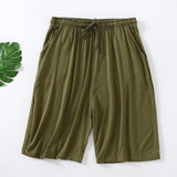 LUTAOTIE Summer plus Size Shorts Men's Modal Casual Home Loose Fifth Pants Thin Home Pants Pajama Pants Middle Pants