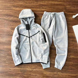 LUTAOTIE Casual Sports Hooded Men's Side Zipper 490 and 163 Suit