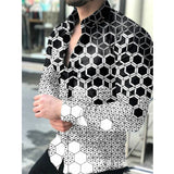 LUTAOTIE Foreign Trade European and American New  Spring and Autumn Men's plus Size Top Shirt Long Sleeve Printed Shirt Men's Cardigan