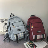 Korean Style Large Capacity Student Schoolbag New Fashion Couple Backpack Ins Trendy Cool Travel Simple Backpack