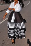 LUTAOTIE D8535 New Product   European and American Fashion Casual Digital HD Printed High Waist Skirt in Stock