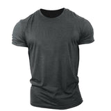 LUTAOTIE Summer Sports Loose plus Size Cotton Short-Sleeved Men's Fitness Training Running Leisure Short-Sleeved T-shirt Custom Logo