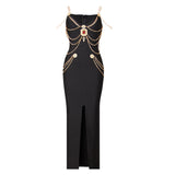 New H683 Gold Chain  HOTan and NEWn Sexy Bandage One-Piece Dress Evening Dress Bandagedresses