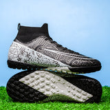 Foreign Trade Popular Style Soccer Shoes High-Top Assassin Spike Track Spikes Shoes Professional Competition Special Wholesale Children's Football Shoes Soccer Shoes