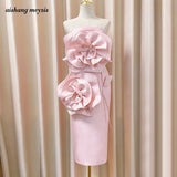 Pink Super Fairy Tube Top Evening Dress for Women  New High-End Temperament Light Luxury Minority High-Grade High-End Dress