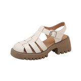 LUTAOTIE New Women's Roman Summer Muffin Chunky Sandals