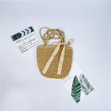 LUTAOTIE  Factory Direct Supply Thickened Lining Bow Straw Bag Woven Portable Beach Bag Japanese and Korean Style Fresh Straw Bag