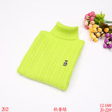 Children's fleece turtleneck boys and girls cotton knitted sweater children's clothing autumn and winter bottoming sweater sweater middle and old children