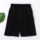 LUTAOTIE Summer plus Size Shorts Men's Modal Casual Home Loose Fifth Pants Thin Home Pants Pajama Pants Middle Pants