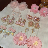 lutaotie Chateau en Rose Cottagecore Princesscore Fairycore Coquette Kawaii Earrings