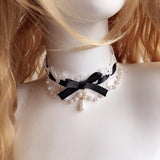 lutaotie Fairytale Raindrop Pearl Princesscore Choker