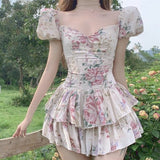 lutaotie Hare Amongst the Tea Roses Fairycore Dress