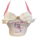 lutaotie Sweetest Heart Cottagecore Princesscore Fairycore Princesscore Coquette Soft Girl Kawaii Corset Top