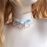 lutaotie Fairytale Raindrop Pearl Princesscore Choker