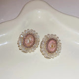 lutaotie Chateau en Rose Cottagecore Princesscore Fairycore Coquette Kawaii Earrings