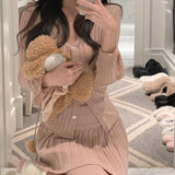 lutaotie Evening in a High Class Hotel Kawaii Princesscore Coquette Top and Skirt Bottoms Set