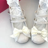 lutaotie Matters of the Heart Princesscore Cottagecore Fairycore Balletcore Coquette Gothic Kawaii Mary Janes Heels Shoes