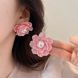 lutaotie Chateau en Rose Cottagecore Princesscore Fairycore Coquette Kawaii Earrings