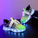 Trendy Sparkle Kids' LED Light Up Sneakers - Girls' Breathable Comfy Non Slip Casual Shoes for Outdoor Fun with Soft Sole and Stylish Design