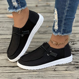 lutaotie Fashionable Solid Color Skate-Inspired Slip-On Sneakers - Durable, Non-Slip Tread, Low Cut Loafers for Casual Everyday Wear