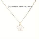 Elegant White Camellia Flower Necklace - Versatile, Durable & Lightweight, Perfect Gift for Any Occasion