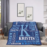 Personalized Name Fleece Blanket: Soft and Comfortable, Suitable for Adults - Perfect for Home, Picnics, or Travel - Contemporary Style, No Embellishments, Character Theme, All Seasons, Multi-Purpose, Fleece Fabric, Knit Weave, Other Craftsmanship, Digita