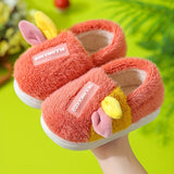 Cute Cartoon Furry House Shoes For Girls, Comfortable Warm Non Slip Soft Sole Indoor Walking Shoes, Autumn And Winter