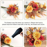 Boho-Chic Artificial Fall Flower Bouquet - 14 Stem Silk Floral Arrangement for Home & Wedding Decor, Perfect for Thanksgiving, Halloween, Christmas