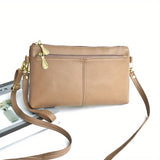 Fashion Crossbody Bag For Women, Double Zipper Clutch Purse, Square Wrist Wallet For Coin & Phone